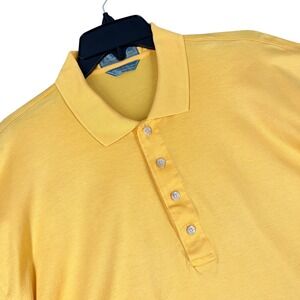 Descente Vintage‎ Egyptian Cotton Designer Performance Golf Polo Mens XXL Yellow